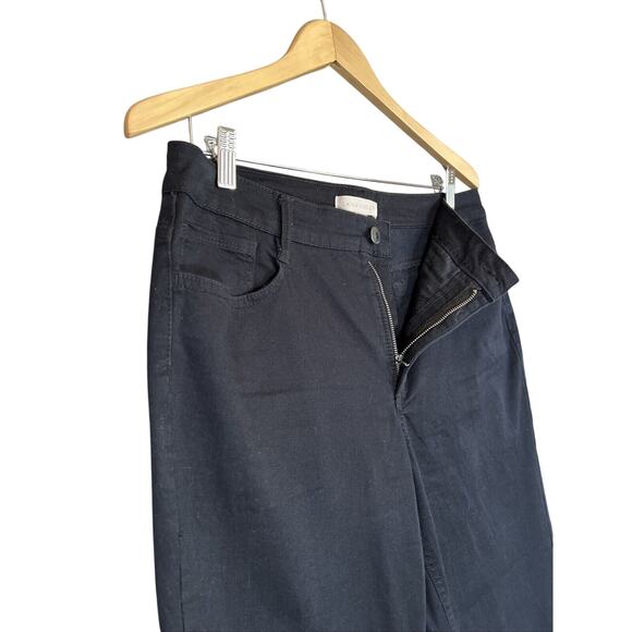 Laura Ashley Jeans Womens 14 Black Stretch Denim Embellished Pockets Zip Fly - Picture 4 of 11